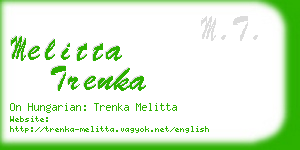 melitta trenka business card
